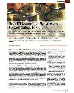 Neue EN-Normen für Flansche und Schweißfittings in Kraft