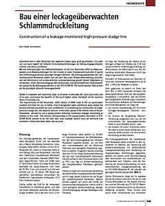 Bau einer leckageüberwachten Schlammdruckleitung