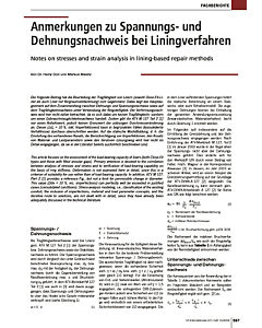 Anmerkungen zu Spannungs- und Dehnungsnachweis bei Liningverfahren