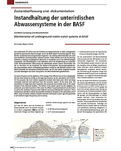 Instandhaltung der unterirdischen Abwassersysteme in der BASF