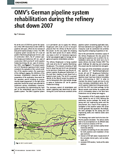 OMVs German pipeline system rehabilitation during the refinery shut down 2007