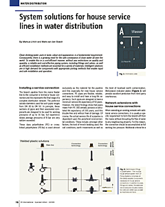 System solutions for house service lines in water distribution