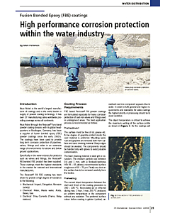 High performance corrosion protection within the water industry Fusion Bonded Epoxy (FBE) coatings