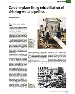 Cured-in-place lining rehabilitation of drinking-water pipelines