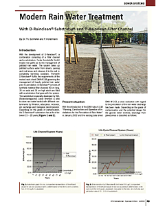 Modern Rain Water Treatment - With D-Rainclean®-Substratum and D-Rainclean Filter Channel