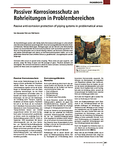 Passiver Korrosionsschutz an Rohrleitungen in Problembereichen
