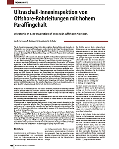 Ultraschall-Inneninspektion von Offshore-Rohrleitungen mit hohem Paraffingehalt
