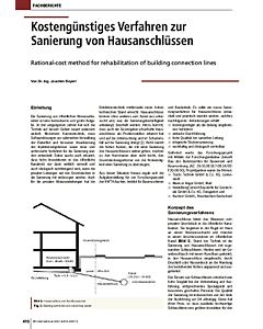 Kostengünstiges Verfahren zur Sanierung von Hausanschlüssen