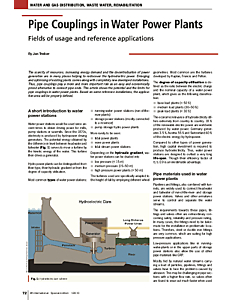 Pipe Couplings in Water Power Plants