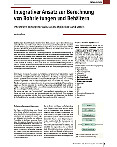 Integrativer Ansatz zur Berechnung von Rohrleitungen und Behältern