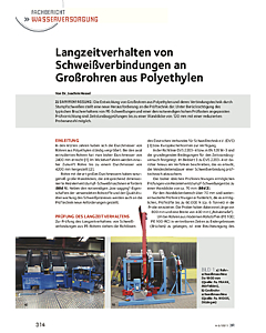 Langzeitverhalten von Schweißverbindungen an Großrohren aus Polyethylen