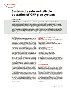 Sustainably safe and reliable operation of GRP pipe systems