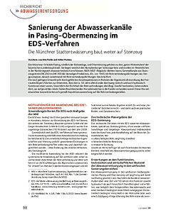 Sanierung der Abwasserkanäle in Pasing-Obermenzing im EDS-Verfahren