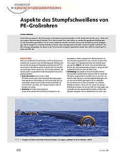 Aspekte des Stumpfschweißens von PE-Großrohren