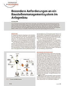 Besondere Anforderungen an ein Baustellenmanagementsystem im Anlagenbau