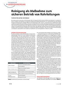 Reinigung als Maßnahme zum sicheren Betrieb von Rohrleitungen