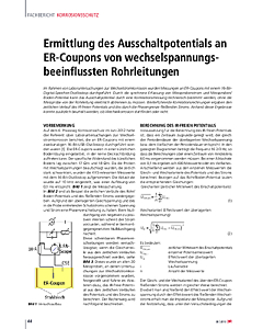 Ermittlung des Ausschaltpotentials an ER-Coupons von wechselspannungsbeeinflussten Rohrleitungen