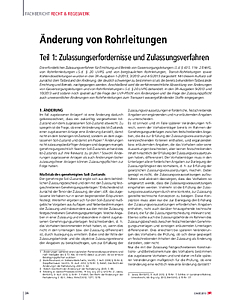Änderung von Rohrleitungen