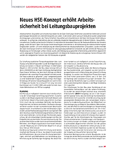 Neues HSE-Konzept erhöht Arbeitssicherheit bei Leitungsbauprojekten