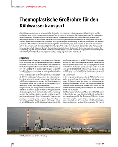 Thermoplastische Großrohre für den Kühlwassertransport