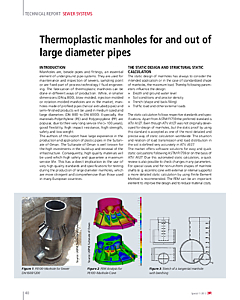 Thermoplastic manholes for and out of large diameter pipes