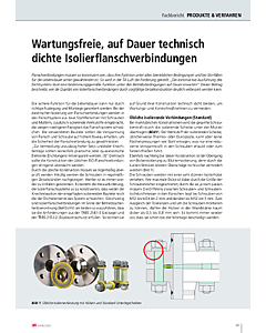 Wartungsfreie, auf Dauer technisch dichte Isolierflanschverbindungen