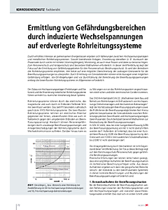 Ermittlung von Gefährdungsbereichen durch induzierte Wechselspannungen auf erdverlegte Rohrleitungssysteme