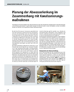 Planung der Abwasserlenkung im Zusammenhang mit Kanalsanierungsmaßnahmen