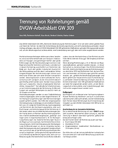 Trennung von Rohrleitungen gemäß DVGW-Arbeitsblatt GW 309