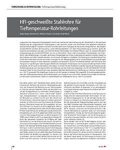 HFI-geschweißte Stahlrohre für Tieftemperatur-Rohrleitungen