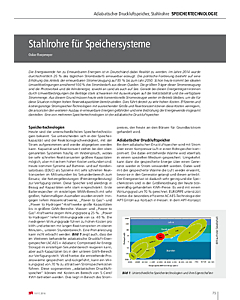 Stahlrohre für Speichersysteme