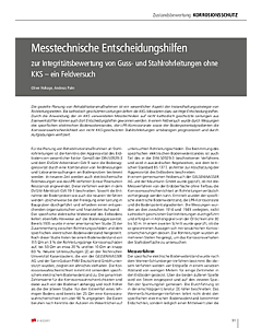 Messtechnische Entscheidungshilfen zur Integritätsbewertung von Guss- und Stahlrohrleitungen ohne KKS – ein Feldversuch