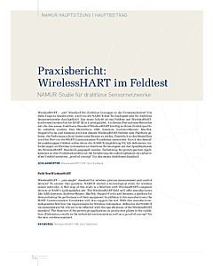 Praxisbericht: WirelessHART im Feldtest