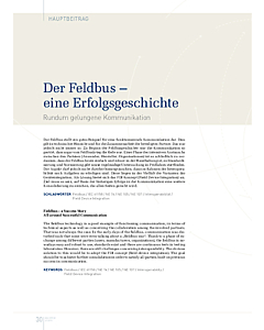 Der Feldbus - eine Erfolgsgeschichte