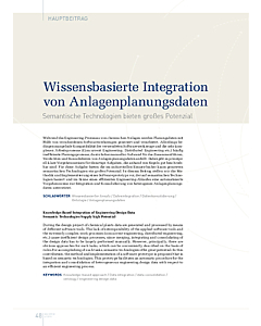 Wissensbasierte Integration von Anlagenplanungsdaten