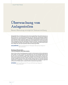 Überwachung von Anlagenteilen