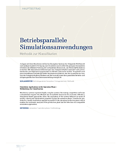 Betriebsparallele Simulationsanwendungen