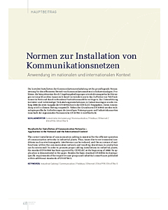Normen zur Installation von Kommunikationsnetzen