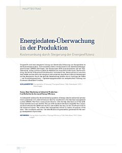 Energiedaten-Überwachung in der Produktion