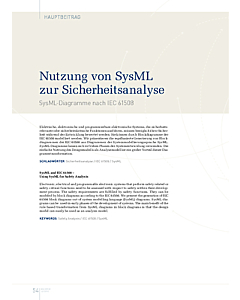 Nutzung von SysML zur Sicherheitsanalyse