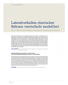 Lateralverhalten elastischer Bahnen vereinfacht modelliert