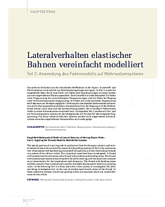 Lateralverhalten elastischer Bahnen vereinfacht modelliert