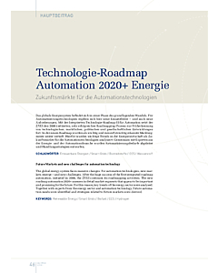 Technologie-Roadmap Automation 2020+ Energie