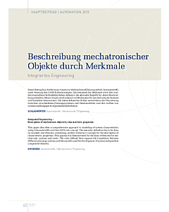 Beschreibung mechatronischer Objekte durch Merkmale