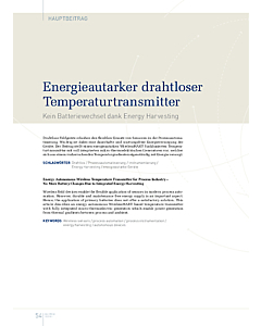 Energieautarker drahtloser Temperaturtransmitter