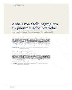 Anbau von Stellungsreglern an pneumatische Antriebe