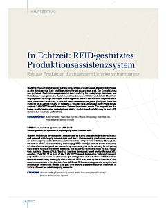 In Echtzeit: RFID-gestütztes Produktionsassistenzsystem