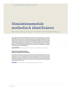 Simulationsmodule methodisch identifizieren