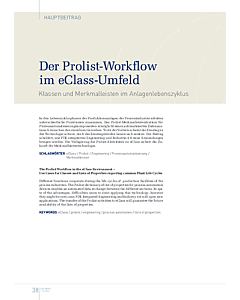 Der Prolist-Workflow im eClass-Umfeld
