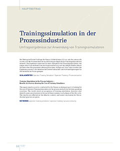 Trainingssimulation in der Prozessindustrie